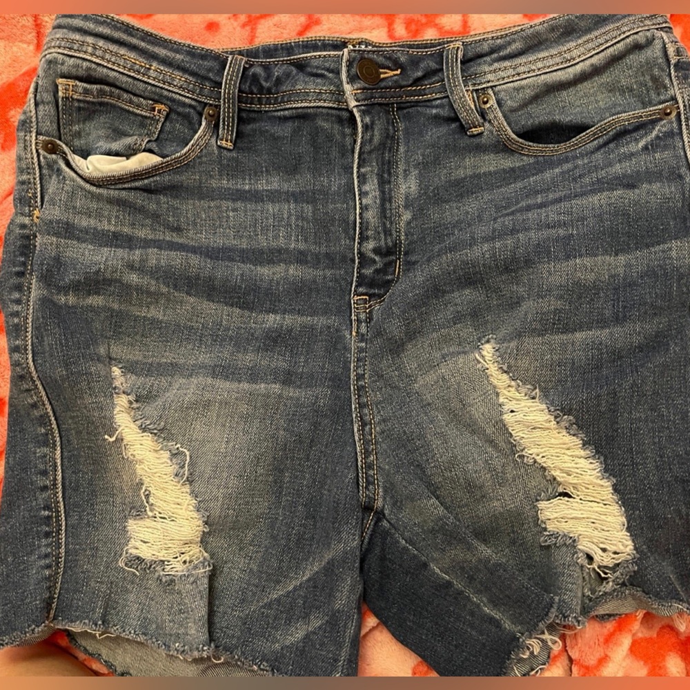 New York & Co Ripped Jean Shorts - high waisted